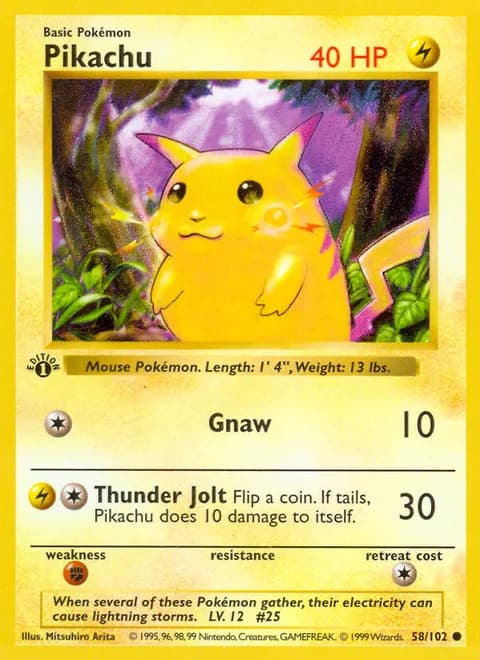 Pikachu (Pokemon, Base Set 58/102)